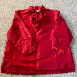 Crown & Ivy Ruffle Neck Blouse XL